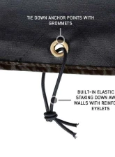 Overland Vehicle System XD Nomadic 270 Awning Wall 1 w/ Black Out, Passenger Side Grey Hex Black Trim w/ Storage Bag                                     - 19690024 - Image 8