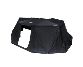 Overland Vehicle System XD Nomadic 270 Awning Wall 2 w/ Black Out, Driver Side Grey Hex Black Trim w/ Storage Bag