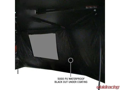 Overland Vehicle System XD Nomadic 270 Awning Wall 2 w/ Black Out, Driver Side Grey Hex Black Trim w/ Storage Bag - 19690025