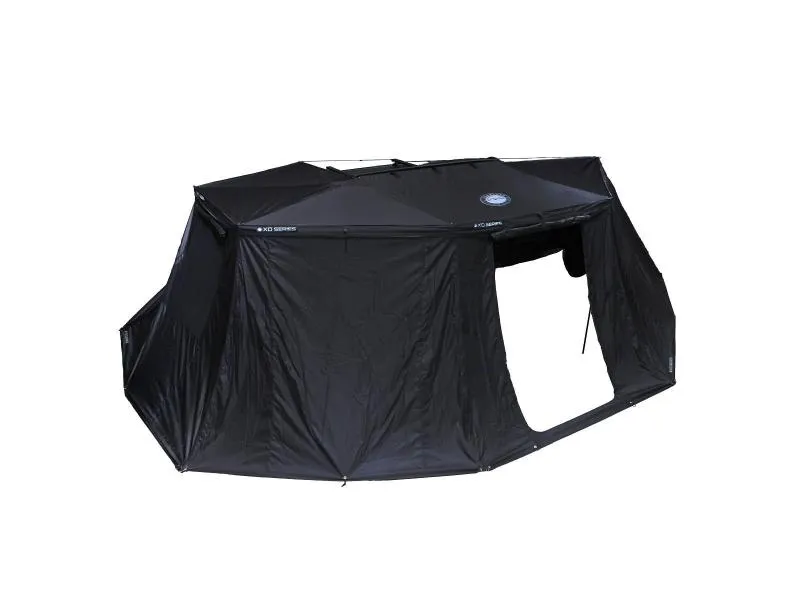 Overland Vehicle System XD Nomadic 270 Awning Wall 2 w/ Black Out, Passenger Side Grey Hex Black Trim w/ Storage Bag - 19690026