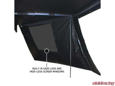 Overland Vehicle System XD Nomadic 270 Awning Wall 2 w/ Black Out, Passenger Side Grey Hex Black Trim w/ Storage Bag - 19690026