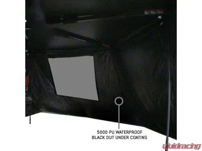 Overland Vehicle System XD Nomadic 270 Awning Wall 3 w/ Black Out, Driver Side Grey Hex Black Trim w/ Storage Bag - 19690027