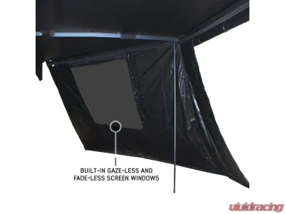 Overland Vehicle System XD Nomadic 270 Awning Wall 3 w/ Black Out, Passenger Side Grey Hex Black Trim w/ Storage Bag - 19690028