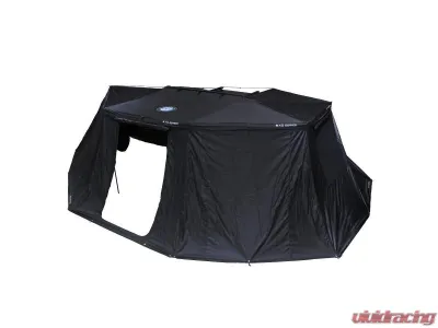 Overland Vehicle System XD Nomadic 270 Awning, Lights, Black Out, Wall Kit Driver Side Grey Hex Black Trim & Black Travel Cover - 19690029