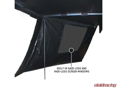 Overland Vehicle System XD Nomadic 270 Awning, Lights, Black Out, Wall Kit Driver Side Grey Hex Black Trim & Black Travel Cover - 19690029