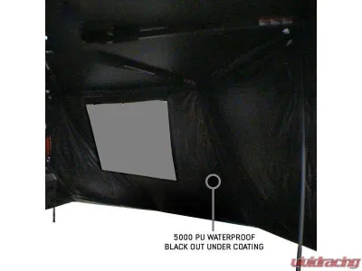 Overland Vehicle System XD Nomadic 270 Awning, Lights, Black Out, Wall Kit Driver Side Grey Hex Black Trim & Black Travel Cover - 19690029