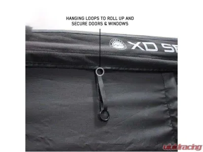 Overland Vehicle System XD Nomadic 270 Awning, Lights, Black Out, Wall Kit Driver Side Grey Hex Black Trim & Black Travel Cover - 19690029