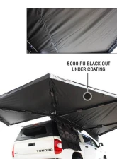Overland Vehicle System Driver Side XD Nomadic 270 Awning with Lights, Black Out Grey Hex, Black Trim                                     - 19690021 - Image 3