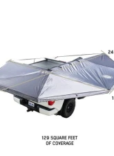 Overland Vehicle System Driver Side XD Nomadic 270 Awning with Lights, Black Out Grey Hex, Black Trim                                     - 19690021 - Image 6