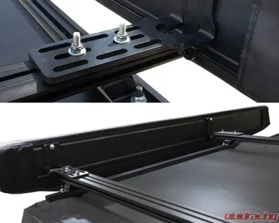 Overland Vehicle System Driver Side XD Nomadic 270 Awning with Lights, Black Out Grey Hex, Black Trim - 19690021