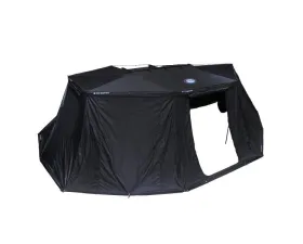 Overland Vehicle System XD Nomadic 270 Awning with Black Out Wall Kit, Grey Hex Black Trim, Passenger Side