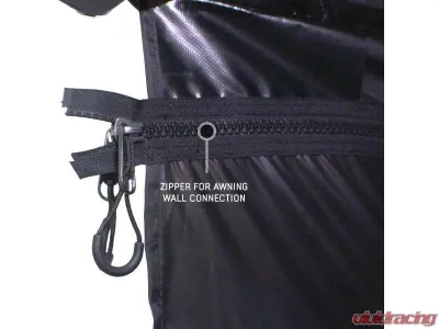 Overland Vehicle System XD Nomadic 270 Awning with Black Out Wall Kit, Grey Hex Black Trim, Passenger Side - 19690030