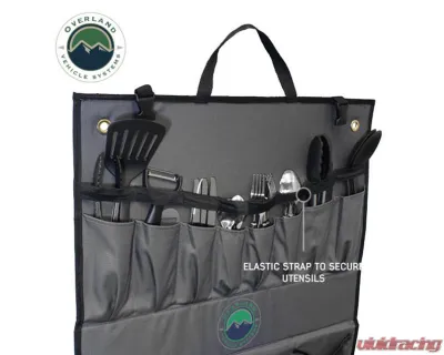 Overland Vehicle Systems 24 Piece Cooking and Utensil Kit with Hanging Carrying Case - 21010505