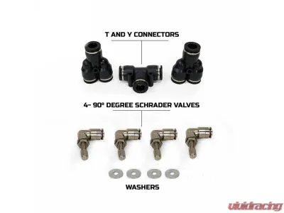 Overland Vehicle System Black 4 Tire Inflation System Jeep Wrangler JL & JLU 2018-2025 - 218-1819