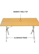 Overland Vehicle System Kick It Bi-Fold Camp Table Wood Base & Storage Bag                                     - 30100031 - Image 3