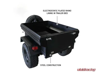 Overland Vehicle System Off Road Trailer Military Style w/ Full Articulating Suspension 6x5.5 Bolt Pattern w/ Tires, Wheels and Brake Controller - 70100030