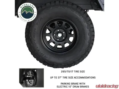 Overland Vehicle System Off Road Trailer Military Style w/ Full Articulating Suspension 6x5.5 Bolt Pattern w/ Tires, Wheels and Brake Controller - 70100030