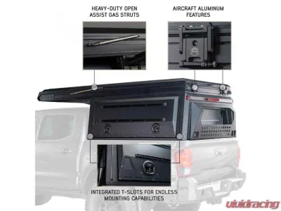Overland Vehicle System MagPak Camper w/ Tent, Lights, Rear Molle Panel Side Tie Downs Front & Rear Windows Toyota Tundra 2022-2025 - 70100107