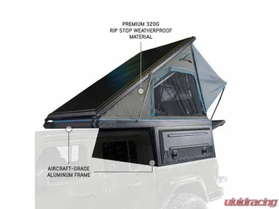 Overland Vehicle System MagPak Camper w/ Tent, Lights, Rear Molle Panel Side Tie Downs Front & Rear Windows Toyota Tacoma 2024-2025 - 70100125