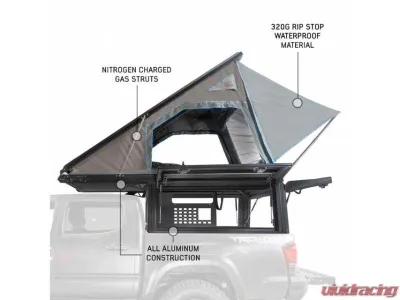 Overland Vehicle System MagPak Camper w/ Tent, Lights, Rear Molle Panel Side Tie Downs Front & Rear Windows Toyota Tacoma 2024-2025 - 70100125
