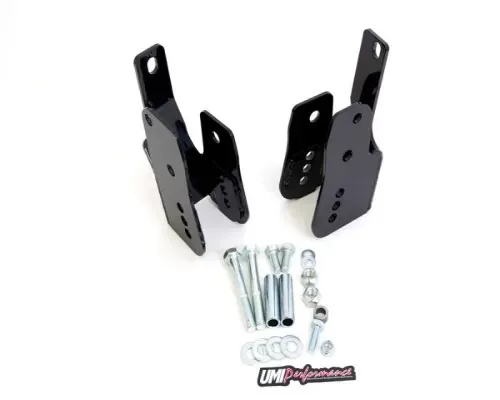 UMI Performance Rear Control Arm Relocation Brackets Bolt-In Black Ford Mustang 2005-2014 - 1060-B