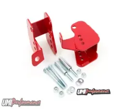 UMI Performance Relocation Brackets Bolt-In Lower Control Arm Red GM F-Body 1982-2002