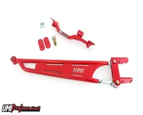 UMI Performance Tunnel Brace Mounted Torque Arm Long Tube Header Set-ups Mild Steel Red GM F-Body 1993-2002