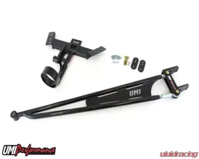 UMI Performance Tunnel Mounted Torque Arm TH350 & T5 Transmissions w/ Front Drive Shaft Loop 3" Black GM F-Body 1982-1992 - 2215-B