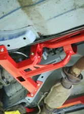 UMI Performance Tunnel Mounted Torque Arm TH400 Transmission w/ Front Drive Shaft Loop 3" Red GM F-Body 1982-1992                                     - 2219-R - Image 3