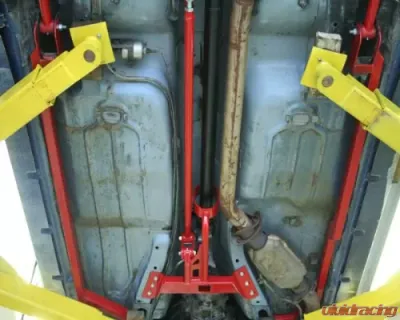 UMI Performance Tunnel Mounted Torque Arm TH400 Transmission w/ Front Drive Shaft Loop 3" Red GM F-Body 1982-1992 - 2219-R