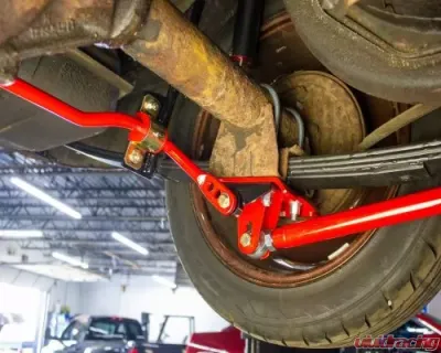 UMI Performance Adjustable Rear Sway Bar | Rod End Mounts Red GM F-Body 1970-1981 - 2635-R