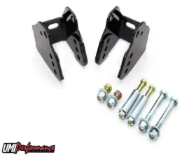UMI Performance Rear Lower Control Arm Relocation Brackets Bolt In Black GM G-Body 1970-1981