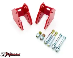 UMI Performance Rear Lower Control Arm Relocation Brackets Bolt In Red GM G-Body 1970-1981