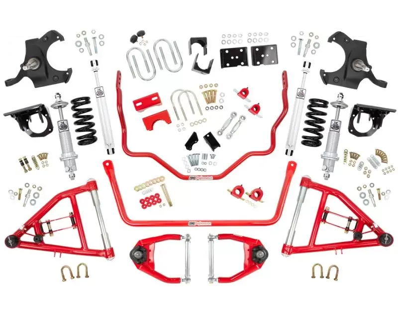 UMI Performance Red Handling and Lowering Kit Stage 4 GM C10 1973-1987 - 6404-R