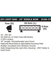 Dobinsons 4X4 10" Single Row 2700 Lumens 30 Watts Led Light Bar                                     - DL80-3760 - Image 3
