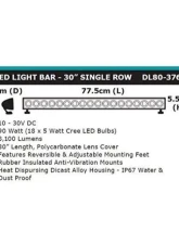 Dobinsons 4X4 30" Single Row 8100 Lumens 90 Watts Led Light Bar                                     - DL80-3762 - Image 3
