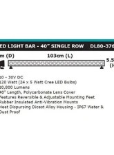Dobinsons 4X4 40" Single Row 10800 Lumens 120 Watts Led Light Bar                                     - DL80-3763 - Image 3
