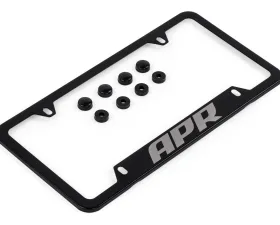 APR Black Thick Frame License Plate with Hiders