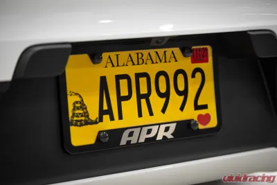 APR Black Thick Frame License Plate with Hiders for Audi, Porsche, Volkswagen, T304 Stainless Steel - A1000010