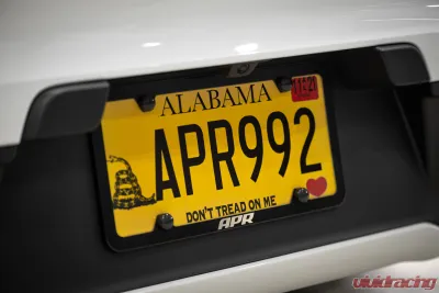 APR Black Thin Frame License Plate with Hiders - A1000013