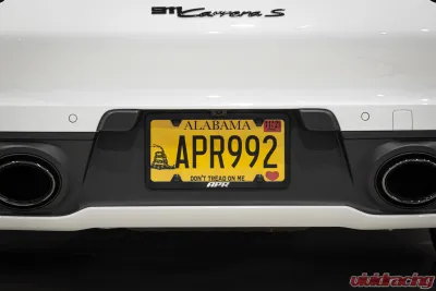 APR Black Thin Frame License Plate with Hiders - A1000013