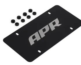APR Silver on Black License Plate