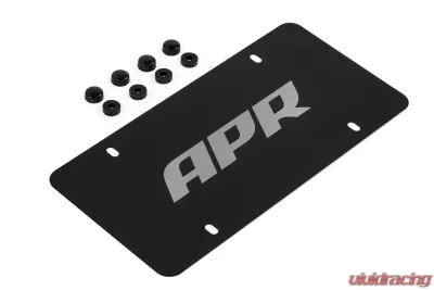APR Silver on Black License Plate for A1000015 - Durable Aluminum, Standard Size - A1000015