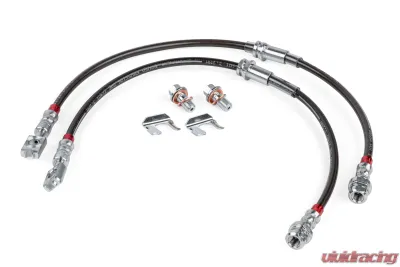 APR Braided Stainless Steel Brake Lines Set of 2 Front for Audi A3 2005-2022, VW Beetle, Jetta, Passat - BRK00047