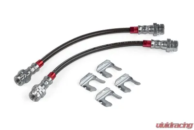 APR Braided Stainless Steel Brake Lines Set of 2 Rear for Audi A3 Quattro 06-13, VW Golf R 12-13 - BRK00048