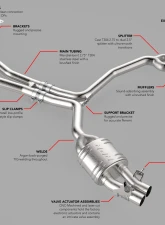 APR Catback Exhaust System for Audi RS7 2014-2018, T304 Stainless Steel, Dual 2.5" Tips                                     - CBK0010 - Image 16