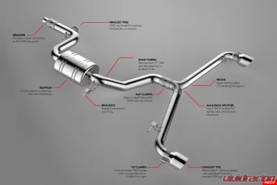 APR Catback Exhaust System for Volkswagen MK6 GTI 2010-2014 T304 Stainless Steel - CBK0016