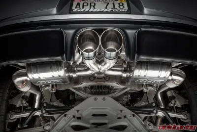 APR Left Muffler Catback Exhaust System for Porsche 718 982 2017-2024, T304 Stainless Steel - CBK0028