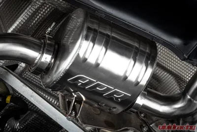 APR Left Muffler Catback Exhaust System for Porsche 718 982 2017-2024, T304 Stainless Steel - CBK0028