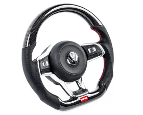 APR Steering Wheel Carbon Fiber Leather Red Paddles for Volkswagen MK7 GTI GLI 2014-2019